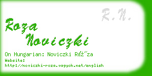 roza noviczki business card